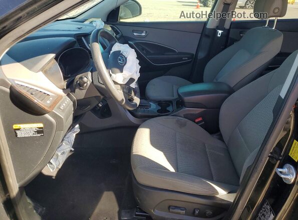 KM8SMDHF5HU169587 2017 HYUNDAI SANTA Black Front interior view