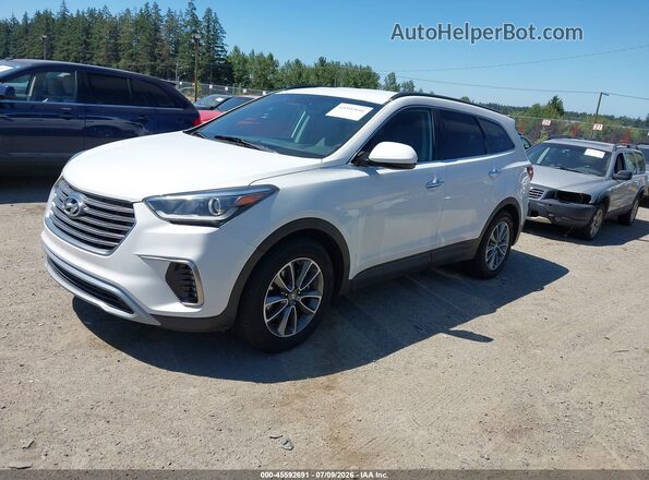 KM8SMDHF5HU218643 2017 HYUNDAI SANTA FE White Առջևի ձախ երեք քառորդ տեսարան