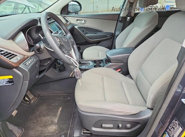 KM8SMDHF6HU169663 2017 HYUNDAI SANTA Blue Widok wnętrza z przodu