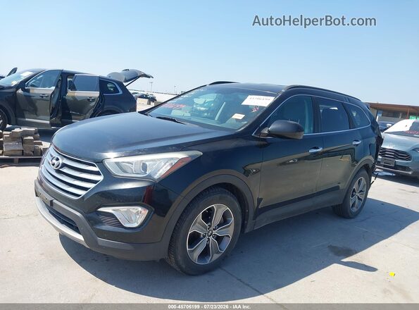 KM8SMDHF7GU161344 2016 HYUNDAI SANTA FE Black Առջևի ձախ երեք քառորդ տեսարան
