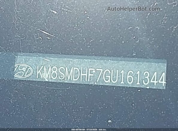 KM8SMDHF7GU161344 2016 HYUNDAI SANTA FE Black 
