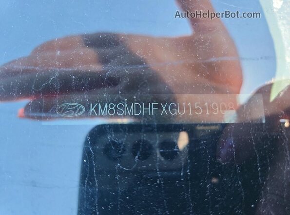 KM8SMDHFXGU151908 2016 HYUNDAI SANTA Silver Панорамний вид салону 360°