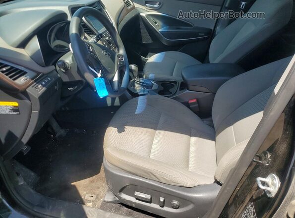 KM8SMDHFXHU176745 2017 HYUNDAI SANTA Black წინა სალონის ხედი