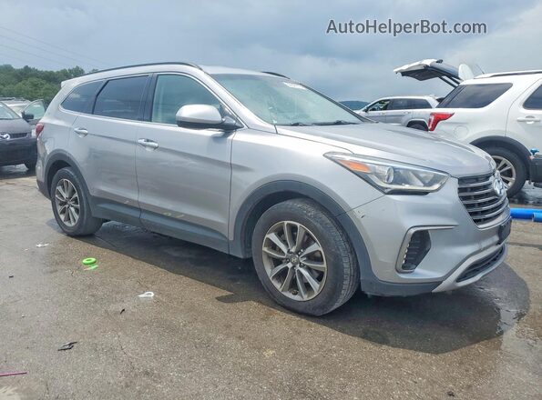 KM8SMDHFXJU263406 2018 HYUNDAI SANTA Silver Front right