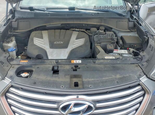KM8SMDHFXJU263406 2018 HYUNDAI SANTA Silver Rear interior view