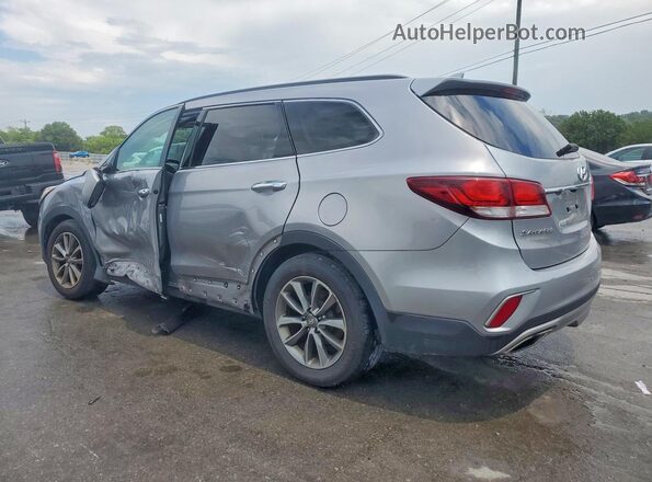 KM8SMDHFXJU263406 2018 HYUNDAI SANTA Silver Rear left