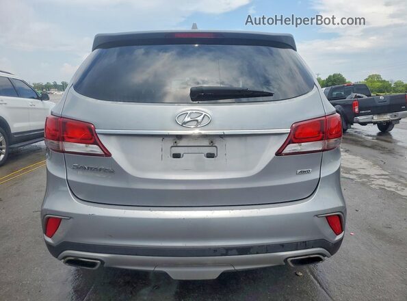 KM8SMDHFXJU263406 2018 HYUNDAI SANTA Silver Rear view