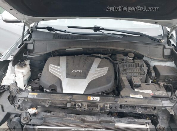 KM8SN4HF2KU298326 2019 HYUNDAI SANTA FE XL Silver Widok z tyłu