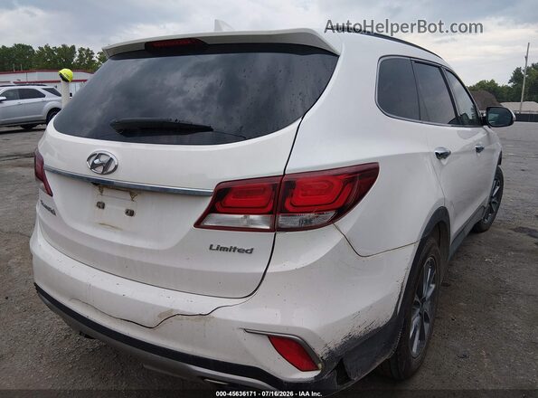 KM8SN4HF6HU181017 2017 HYUNDAI SANTA FE White Задня права чверть