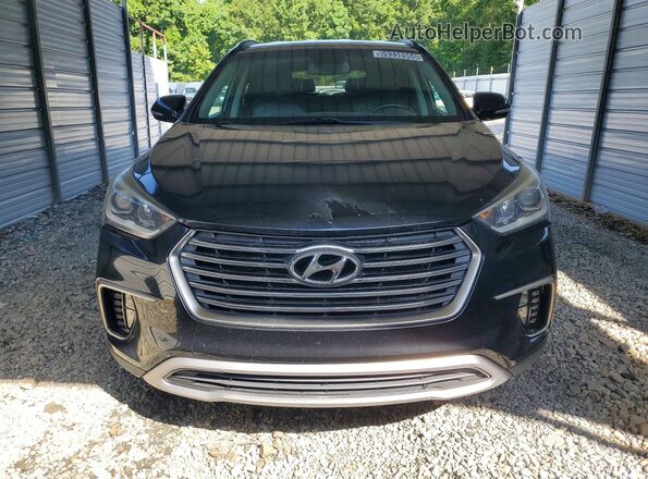 KM8SN4HF7HU229298 2017 HYUNDAI SANTA Black Widok z przodu