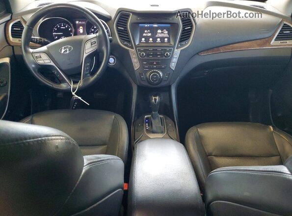 KM8SN4HF7HU229298 2017 HYUNDAI SANTA Black Widok deski rozdzielczej