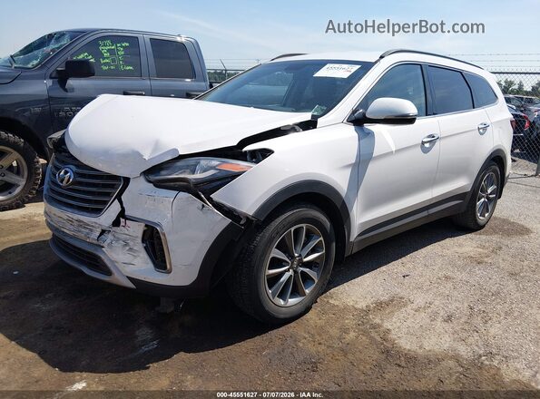 KM8SN4HF7KU298872 2019 HYUNDAI SANTA FE XL White Առջևի ձախ երեք քառորդ տեսարան