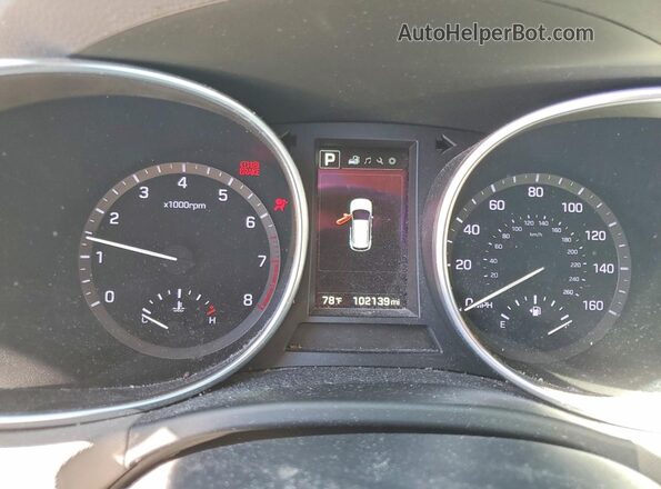 KM8SNDHF2KU298200 2019 HYUNDAI SANTA Белый Вид щитка приборов