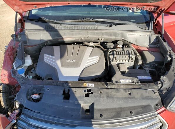 KM8SNDHF4HU179749 2017 HYUNDAI SANTA Red Vista del compartimento del motor