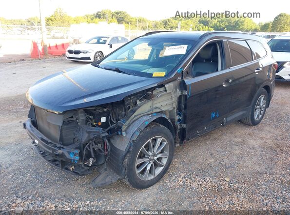 KM8SNDHF6HU190445 2017 HYUNDAI SANTA FE Черный Передняя левая четверть