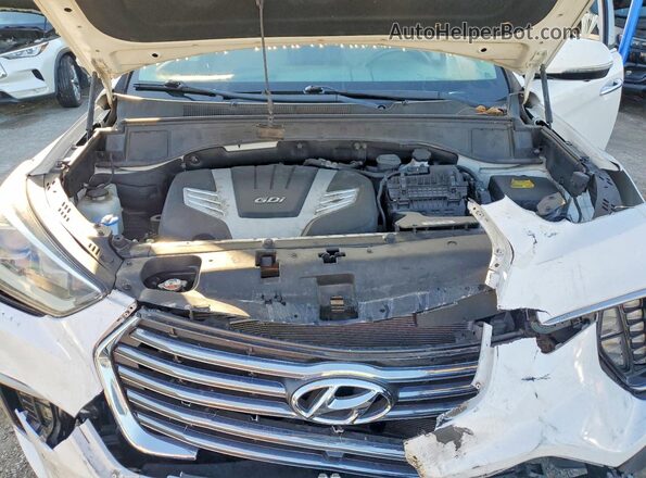 KM8SR4HF0JU265909 2018 HYUNDAI SANTA White Engine compartment view