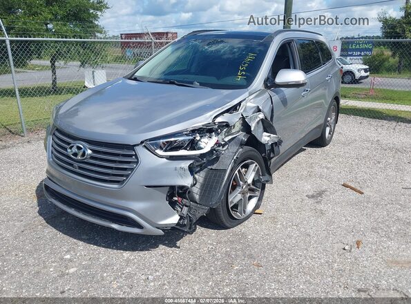 KM8SR4HF1HU201243 2017 HYUNDAI SANTA FE Silver Առջևի ձախ երեք քառորդ տեսարան