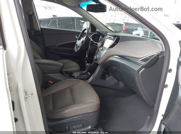 KM8SR4HF2GU164024 2016 HYUNDAI SANTA FE White წინა სალონის ხედი