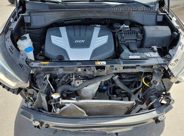 KM8SR4HF2HU169046 2017 HYUNDAI SANTA Brown ძრავის განყოფილების ხედი
