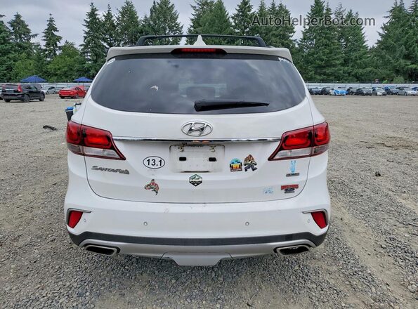 KM8SR4HF2HU211487 2017 HYUNDAI SANTA White Հետևի տեսք