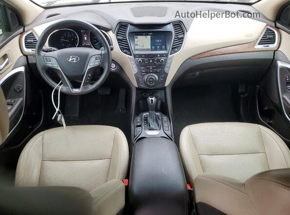 KM8SR4HF2HU211487 2017 HYUNDAI SANTA White Առջևի վահանակի տեսք