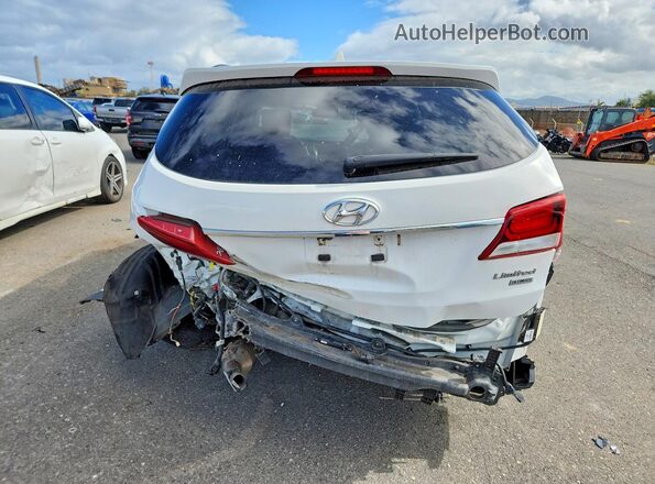 KM8SR4HF4HU215489 2017 HYUNDAI SANTA White Вид ззаду