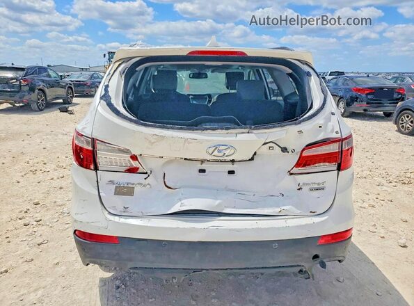 KM8SR4HF7GU132041 2016 HYUNDAI SANTA White Вид ззаду