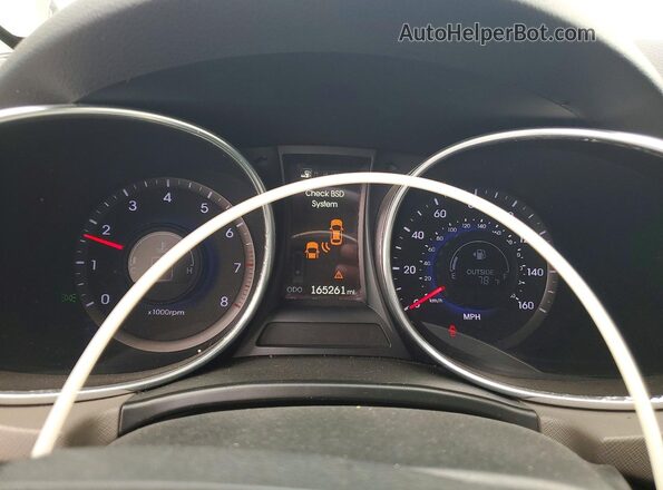 KM8SR4HF7GU132041 2016 HYUNDAI SANTA White Вид щитка приладів