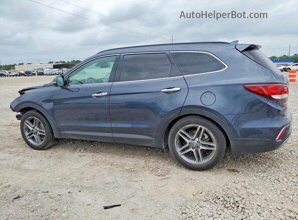 KM8SR4HF8HU210330 2017 HYUNDAI SANTA Синий Задняя левая четверть