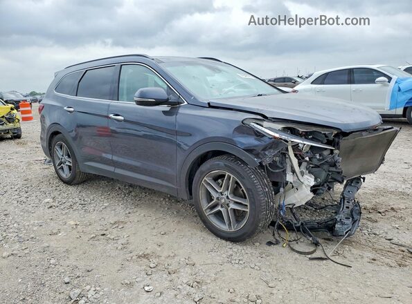 KM8SR4HF8HU210330 2017 HYUNDAI SANTA Синий Передняя правая четверть