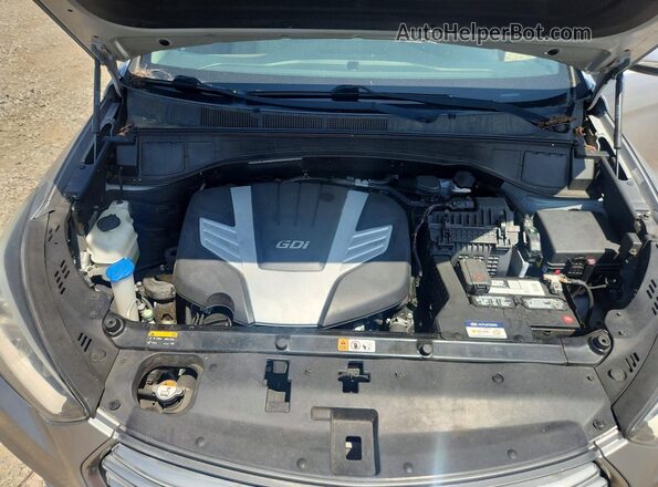 KM8SR4HFXHU181879 2017 HYUNDAI SANTA Silver Շարժիչի բաժամունքի տեսք