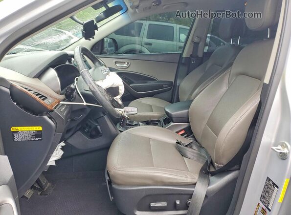 KM8SRDHF2HU202076 2017 HYUNDAI SANTA Silver წინა სალონის ხედი