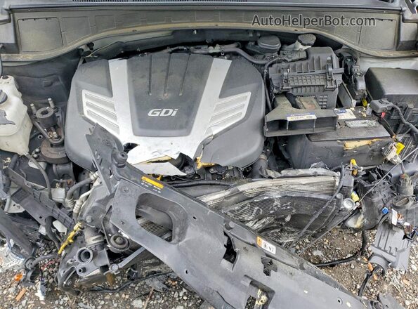 KM8SRDHF2HU202076 2017 HYUNDAI SANTA Silver ძრავის განყოფილების ხედი