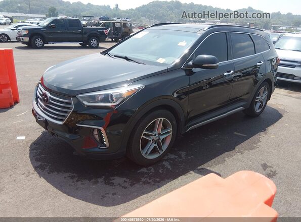 KM8SRDHF2HU254243 2017 HYUNDAI SANTA FE Black Առջևի ձախ երեք քառորդ տեսարան