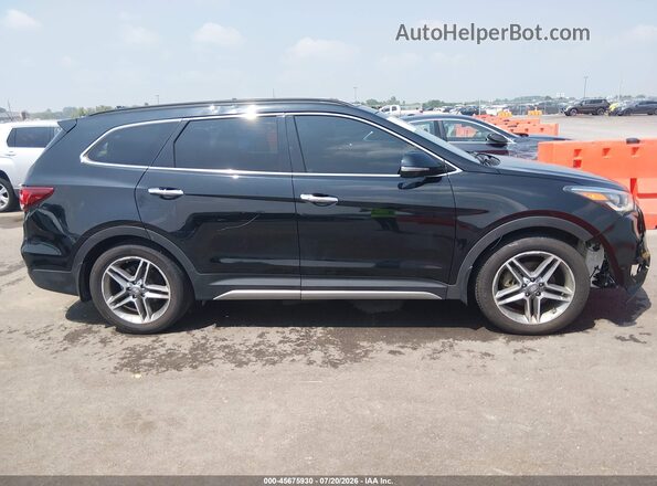 KM8SRDHF2HU254243 2017 HYUNDAI SANTA FE Black Սալոնի հետևի տեսք