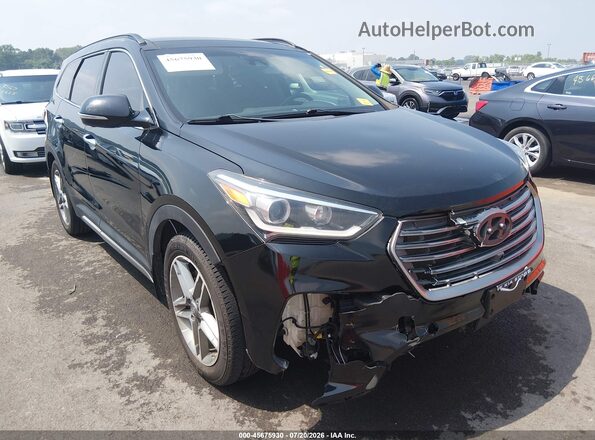 KM8SRDHF2HU254243 2017 HYUNDAI SANTA FE Black Դիմացի տեսք