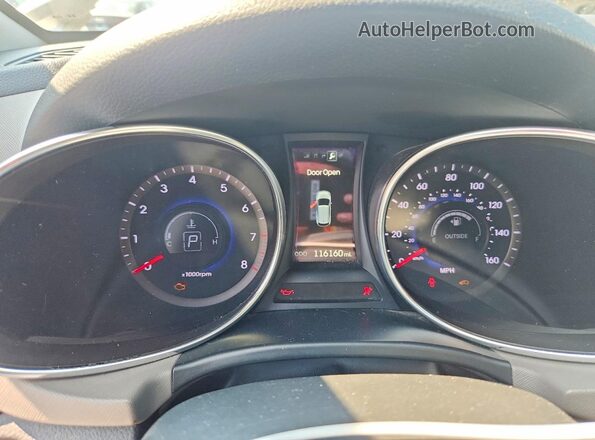 KM8SRDHF8GU134431 2016 HYUNDAI SANTA White Vista del cuadro de instrumentos