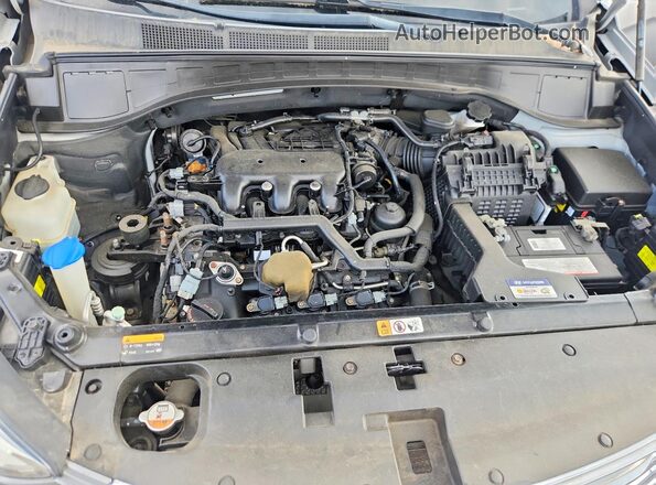 KM8SRDHFXGU159153 2016 HYUNDAI SANTA Silver Շարժիչի բաժամունքի տեսք