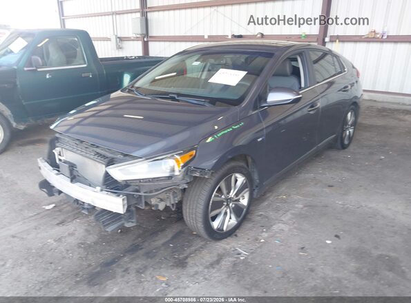 KMHC05LC0HU028803 2017 HYUNDAI IONIQ HYBRID Gray წინა მარცხენა ხედი სამი მეოთხედიდან