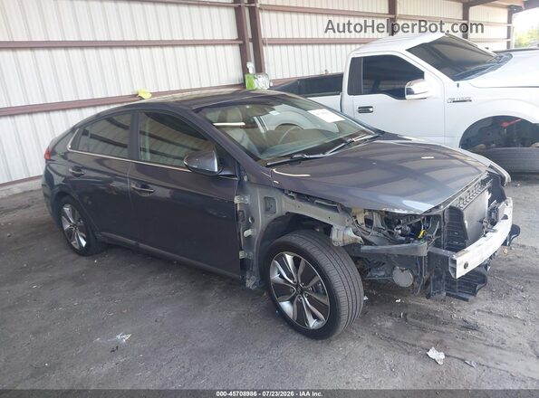 KMHC05LC0HU028803 2017 HYUNDAI IONIQ HYBRID Gray უკანა სალონის ხედი