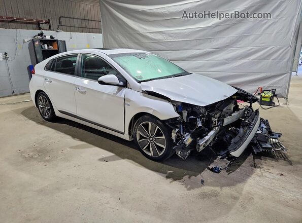 KMHC05LC0JU090644 2018 HYUNDAI IONIQ White Przód prawy