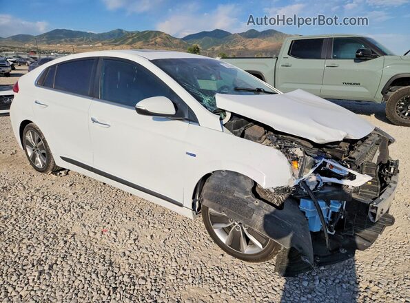 KMHC05LC0KU142467 2019 HYUNDAI IONIQ White Передня права чверть