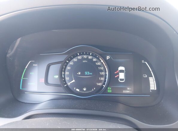 KMHC05LC1KU138394 2019 HYUNDAI IONIQ HYBRID Белый Вид задних сидений