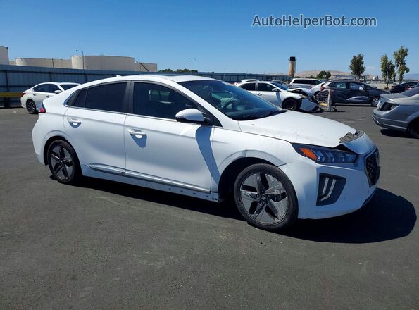 KMHC05LC3MU255283 2021 HYUNDAI IONIQ Белый Передняя правая четверть