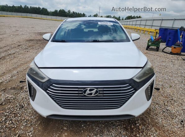 KMHC05LC5HU030871 2017 HYUNDAI IONIQ White წინა ხედი