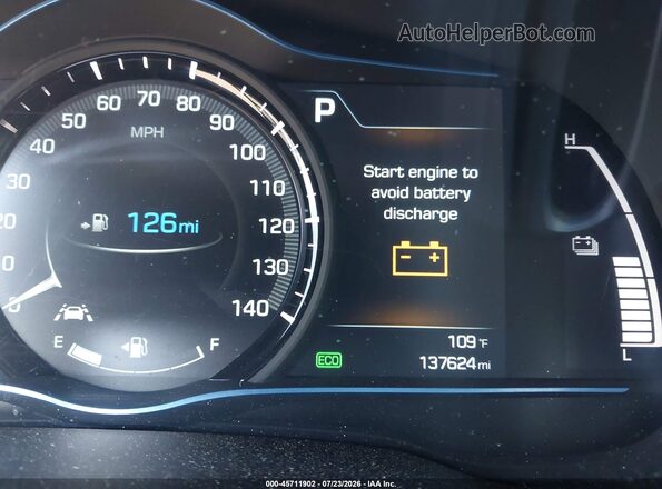 KMHC05LC7KU127979 2019 HYUNDAI IONIQ HYBRID Синий 