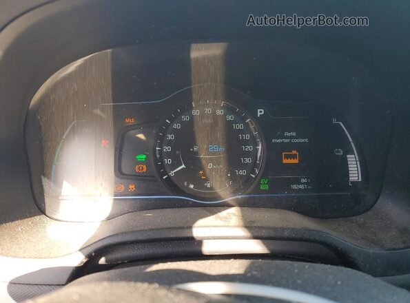KMHC05LC9JU073812 2018 HYUNDAI IONIQ Silver Instrument cluster view