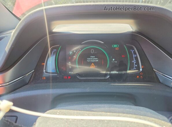 KMHC05LCXLU242500 2020 HYUNDAI IONIQ Red Instrument cluster view