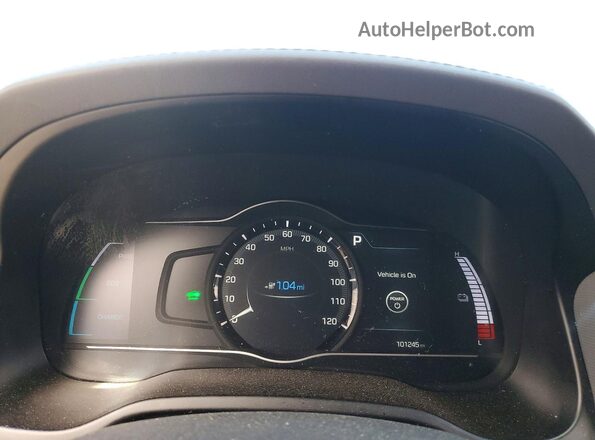 KMHC05LHXKU047359 2019 HYUNDAI IONIQ Silver Вид щитка приладів
