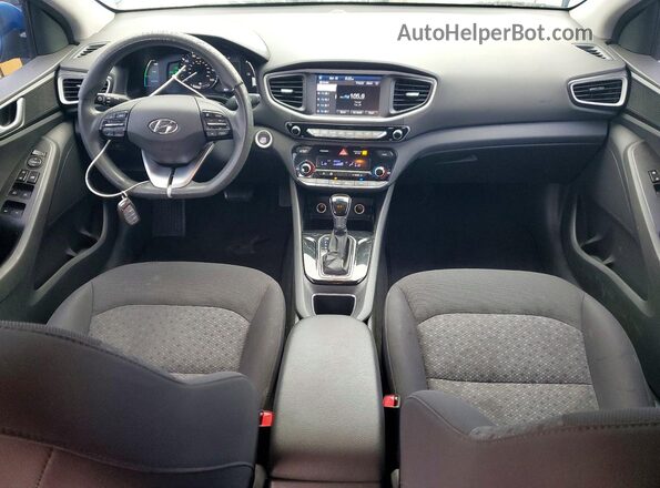 KMHC65LC0JU089783 2018 HYUNDAI IONIQ Blue Vista del salpicadero
